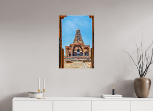 20 x 30″, Photo Print Under Acrylic Glass Brihadeeswarar Temple Vimana, Thanjavur — Framed View (UNESCO)