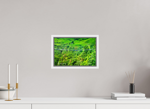 12 x 8″, Floater Basel 0.6 White Matt Frame Bhote Koshi Bungee — Nepal Gorge Crossing