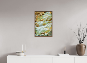 16 x 24″, Floater Basel 0.6 Wallnut Brown Himalayan Stream — Ice-Melt in Motion