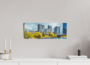 21.7 x 8″, Photo Print On Fuji Crystal DP II Harrison Street Bridge & Southbank, Chicago — Riverfront Panorama