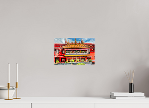 12 x 8″, Photo Print Under Acrylic Glass Jokhang Temple, Lhasa — Gilded Balcony & Prayer Banners (Tibet)