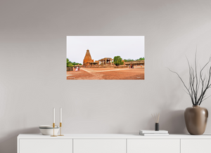 32 x 18″, Photo Print Under Acrylic Glass Brihadeeswarar Temple, Thanjavur — Chola Vimana Panorama
