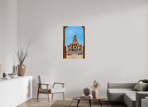 24 x 36″, Photo Print Under Acrylic Glass Brihadeeswarar Temple Vimana, Thanjavur — Framed View (UNESCO)