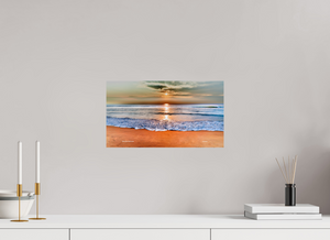16 x 9″, Photo Print On Fuji Crystal DP II Sunrise at Marina Beach — Chennai, India