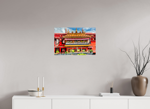 24 x 16″, Photo Print On Fuji Crystal DP II Jokhang Temple, Lhasa — Gilded Balcony & Prayer Banners (Tibet)