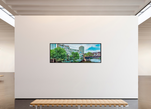 83.9 x 31″, Floater	Basel 0.6", Black oak Frame Chicago River Cottages, Harry Weese (1988–89)