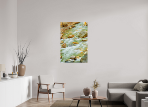 30 x 45″, Photo Print Under Acrylic Glass Himalayan Stream — Ice-Melt in Motion