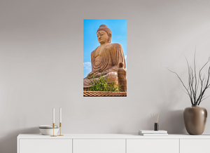 18 x 32″, Photo Print On Fuji Crystal DP II Great Buddha Statue, Bodh Gaya — Morning Light (India)