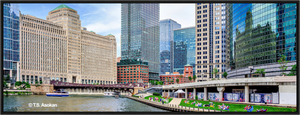 Chicago River Panorama — Merchandise Mart, Reid Murdoch & 300 N LaSalle