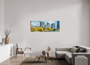 65 x 24″, Floater Basel 0.6 White Matt Harrison Street Bridge & Southbank, Chicago — Riverfront Panorama
