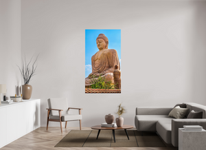 36 x 64″, Photo Print On Fuji Crystal DP II Great Buddha Statue, Bodh Gaya — Morning Light (India)