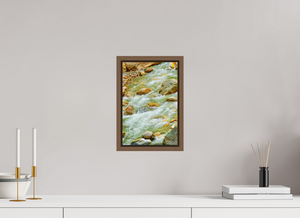 8 x 12″, Floater Basel 0.6 Wallnut Brown Himalayan Stream — Ice-Melt in Motion