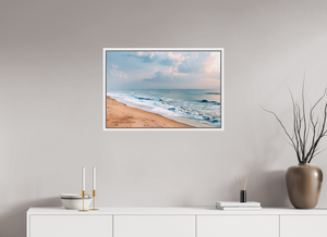 30 x 20″, Floater Basel 0.6", White matt Marina Beach Dawn — Chennai, India