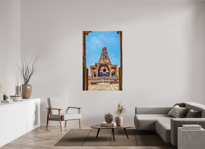 40 x 60″, Photo Print Under Acrylic Glass Brihadeeswarar Temple Vimana, Thanjavur — Framed View (UNESCO)