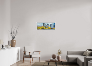32.5 x 12″, Floater Basel 0.6 White Matt Harrison Street Bridge & Southbank, Chicago — Riverfront Panorama