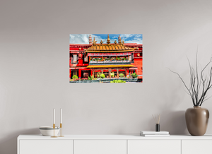30 x 20″, Photo Print On Fuji Crystal DP II Jokhang Temple, Lhasa — Gilded Balcony & Prayer Banners (Tibet)