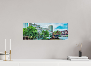 21.7 x 8″, Photo Print Under Acrylic Glass Chicago River Cottages, Harry Weese (1988–89)