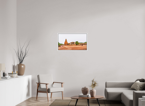32 x 18″, Floater Basel 0.6 White Matt Brihadeeswarar Temple, Thanjavur — Chola Vimana Panorama