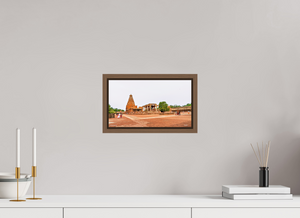 12 x 6.8″, Floater Basel 0.6 Wallnut Brown Brihadeeswarar Temple, Thanjavur — Chola Vimana Panorama