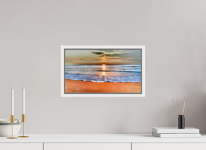 16 x 9″, Floater Basel 0.6 White Matt Sunrise at Marina Beach — Chennai, India