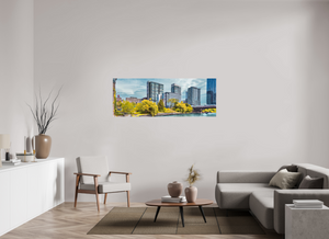 65 x 24″, Photo Print Under Acrylic Glass Harrison Street Bridge & Southbank, Chicago — Riverfront Panorama