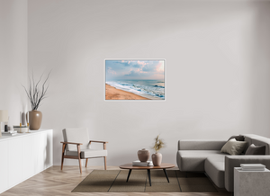 45 x 30″, Floater Basel 0.6", White matt Marina Beach Dawn — Chennai, India