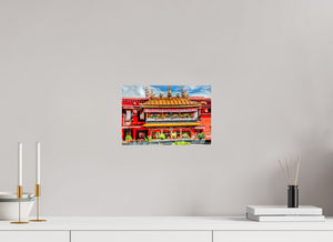 12 x 8″, Photo Print On Fuji Crystal DP II Jokhang Temple, Lhasa — Gilded Balcony & Prayer Banners (Tibet)