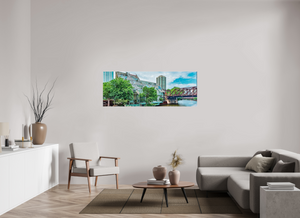 64.9 x 24″, Photo Print Under Acrylic Glass Chicago River Cottages, Harry Weese (1988–89)