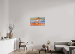 32 x 18″, Floater Basel 0.6 White Matt Sunrise at Marina Beach — Chennai, India