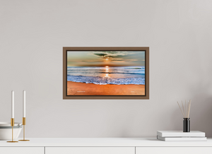 16 x 9″, Floater Basel 0.6 Wallnut Brown Sunrise at Marina Beach — Chennai, India