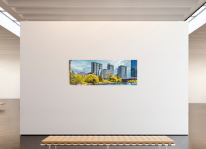 83.9 x 31″, Photo Print On Fuji Crystal DP II Harrison Street Bridge & Southbank, Chicago — Riverfront Panorama