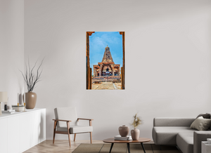 30 x 45″, Photo Print Under Acrylic Glass Brihadeeswarar Temple Vimana, Thanjavur — Framed View (UNESCO)