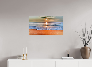32 x 18″, Photo Print Under Acrylic Glass Sunrise at Marina Beach — Chennai, India