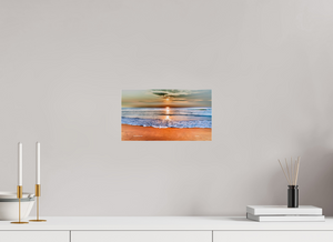 12 x 6.8″, Photo Print Under Acrylic Glass Sunrise at Marina Beach — Chennai, India