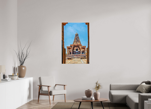 30 x 45″, Photo Print On Fuji Crystal DP II Brihadeeswarar Temple Vimana, Thanjavur — Framed View (UNESCO)